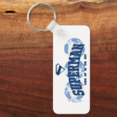 Superman aan de overkant van het Wereldbol Sleutelhanger (Voorkant)