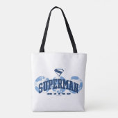 Superman aan de overkant van het Wereldbol Tote Bag (Achterkant)