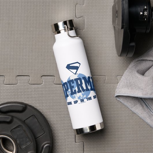 Superman aan de overkant van het Wereldbol Waterfles (Gym)