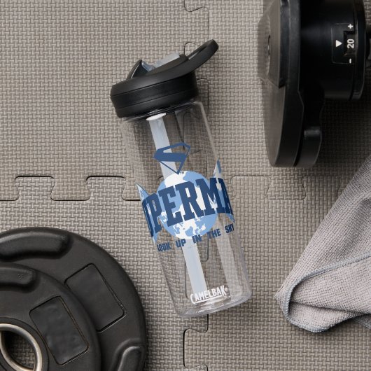 Superman aan de overkant van het Wereldbol Waterfles (Gym)