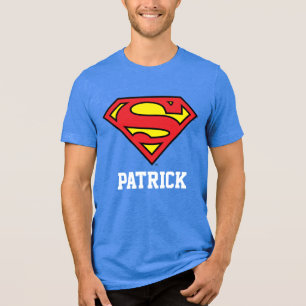 Superman Aangepaste naam Tri-Blend Shirt