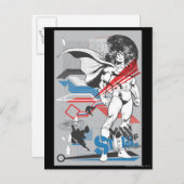 Superman - Absurd Collage Poster Briefkaart (Voorkant / Achterkant)