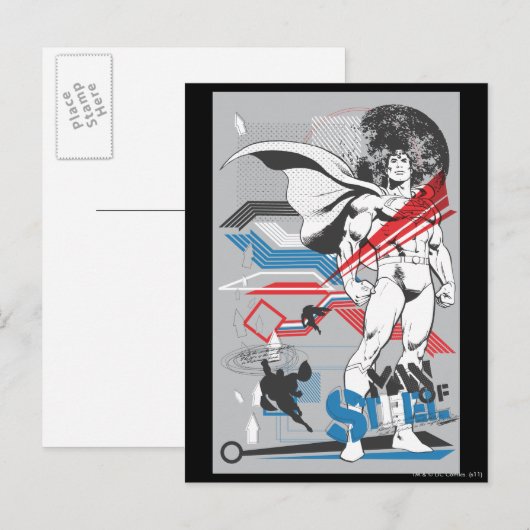 Superman - Absurd Collage Poster Briefkaart (Voorkant / Achterkant)