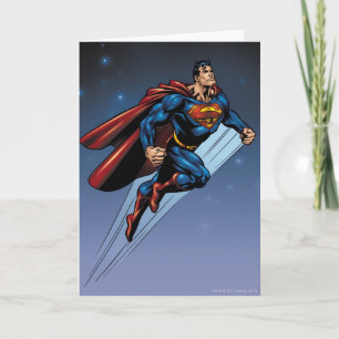 Superman against the night sky kaart