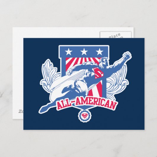 Superman All-American Briefkaart (Voorkant / Achterkant)