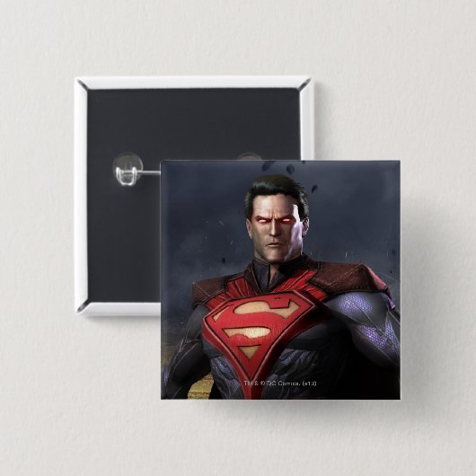 Superman Alternate Vierkante Button 5,1 Cm (Voorkant /achterkant)
