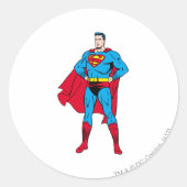 Superman Arms Folded Ronde Sticker (Voorkant)