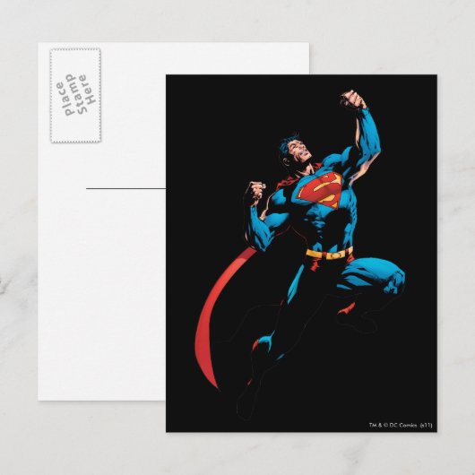 Superman Arms opgetild Briefkaart (Voorkant / Achterkant)