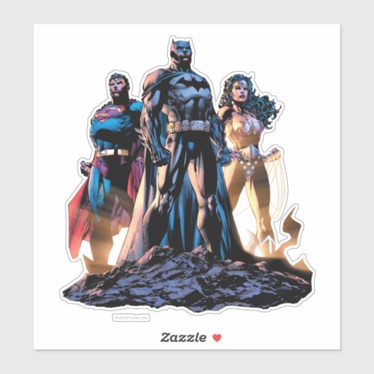 Superman, Batman en Wonder Woman Trinity Sticker (Vel)