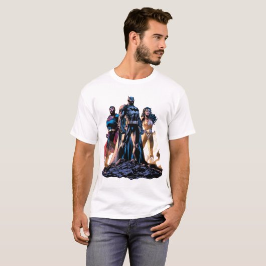 Superman, Batman en Wonder Woman Trinity T-shirt (Voorkant volledig)