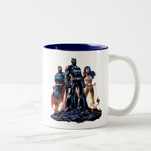 Superman, Batman en Wonder Woman Trinity Tweekleurige Koffiemok (Rechts)