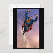 Superman beide opgestoken wapens briefkaart (Voorkant / Achterkant)