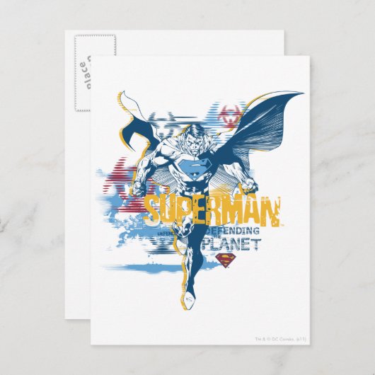 Superman Bio-ontwerp Briefkaart (Voorkant / Achterkant)