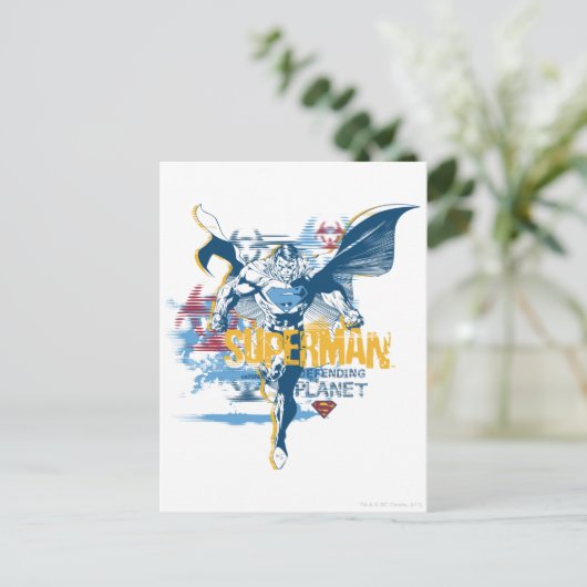 Superman Bio-ontwerp Briefkaart (Staand voorkant)