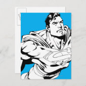 Superman Black en White 1 Briefkaart (Voorkant / Achterkant)