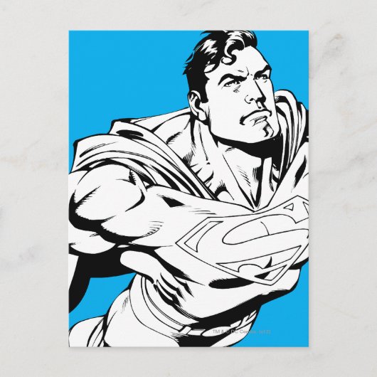 Superman Black en White 1 Briefkaart (Voorkant)