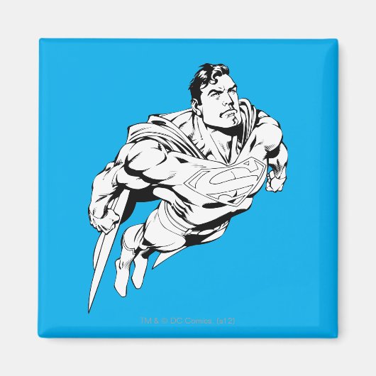 Superman Black en White 1 Magneet (Voorkant)