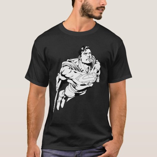Superman Black en White 1 T-shirt (Voorkant)