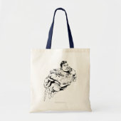 Superman Black en White 1 Tote Bag (Voorkant)
