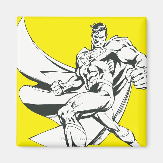 Superman Black en White 2 Magneet (Voorkant)