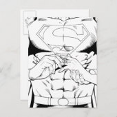 Superman Black en White 3 Briefkaart (Voorkant / Achterkant)