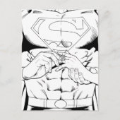 Superman Black en White 3 Briefkaart (Voorkant)