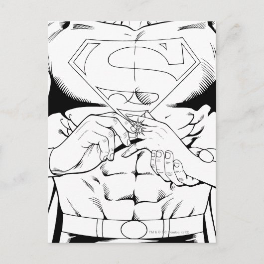 Superman Black en White 3 Briefkaart (Voorkant)