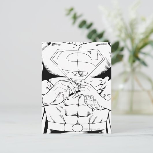 Superman Black en White 3 Briefkaart (Staand voorkant)