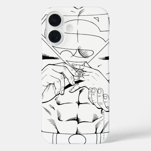 Superman Black en White 3 Case-Mate iPhone Case (Achterkant)