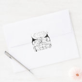 Superman Black en White 3 Vierkante Sticker (Envelop)