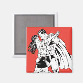Superman Black en White 4 Magneet (Voorkant / Achterkant)