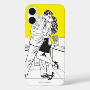 Superman Black en White 5 iPhone 16 Plus Hoesje