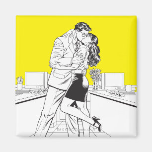 Superman Black en White 5 Magneet