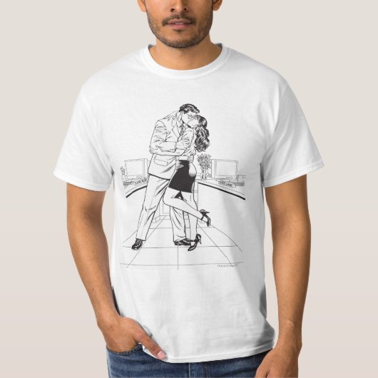 Superman Black en White 5 T-shirt (Voorkant)