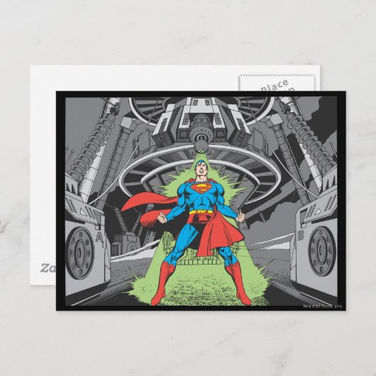 Superman blootgesteld aan Kryptonite Briefkaart (Voorkant / Achterkant)