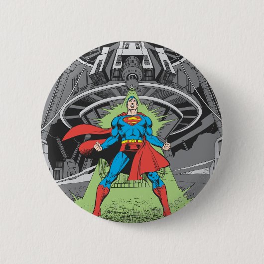 Superman blootgesteld aan Kryptonite Ronde Button 5,7 Cm (Voorkant)