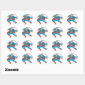 Superman Breaks Chains 2 Ronde Sticker (Vel)