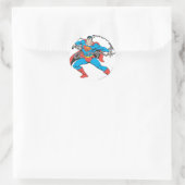 Superman Breaks Chains 2 Ronde Sticker (Tas)