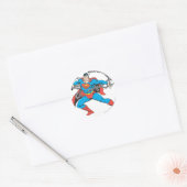 Superman Breaks Chains 2 Ronde Sticker (Envelop)