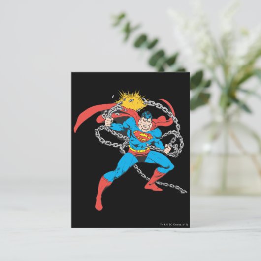 Superman Breaks Chains 3 Briefkaart (Staand voorkant)