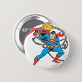 Superman Breaks Chains 3 Ronde Button 5,7 Cm (Voorkant /achterkant)