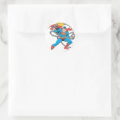 Superman Breaks Chains 3 Ronde Sticker (Tas)