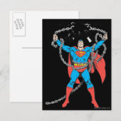Superman Breaks Chains Briefkaart (Voorkant / Achterkant)