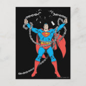 Superman Breaks Chains Briefkaart (Voorkant)