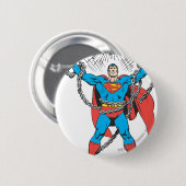 Superman Breaks Chains Ronde Button 5,7 Cm (Voorkant /achterkant)