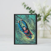 Superman breekt door briefkaart (Staand voorkant)