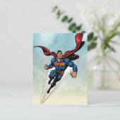 Superman breekt naar boven briefkaart (Staand voorkant)
