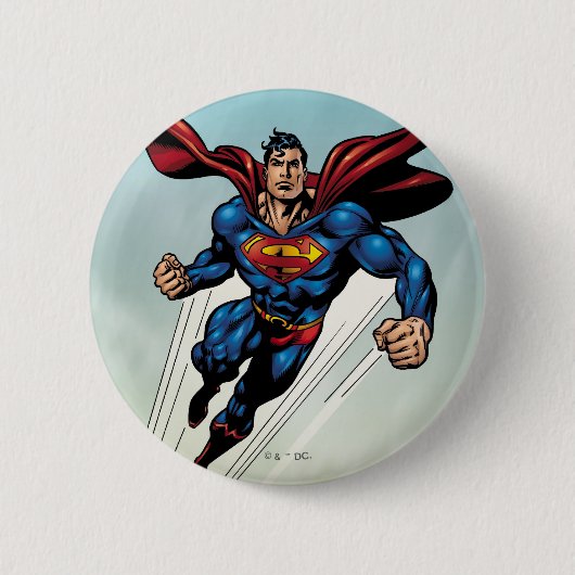Superman breekt naar boven ronde button 5,7 cm (Voorkant)