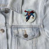 Superman breekt naar boven ronde button 5,7 cm (In situ)