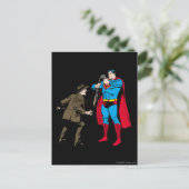 Superman buigt een pistool briefkaart (Staand voorkant)
